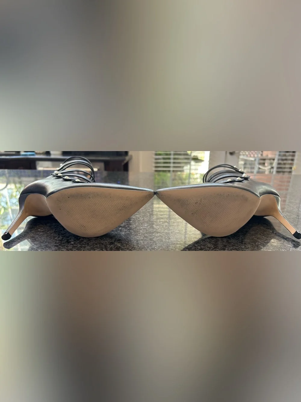 Aldo Black Leather Stiletto Heels – Gently Used, Excellent Condition